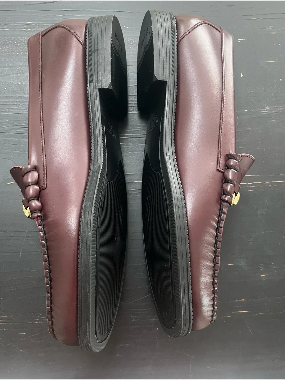 G.H.BASS Lincoln Bit Easy Weejun Loafers - Wine   Size 13